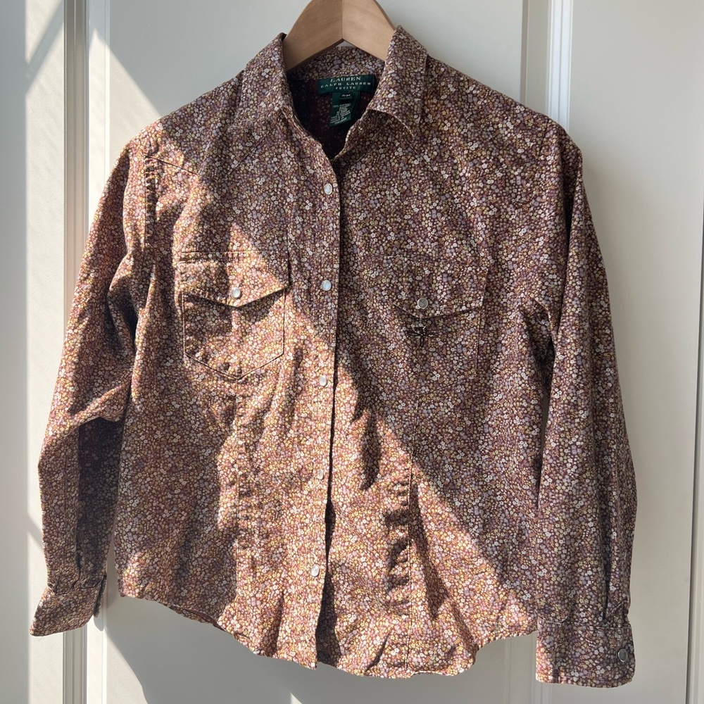 Lauren Ralph Lauren Floral Rodeo Snap button down shirt